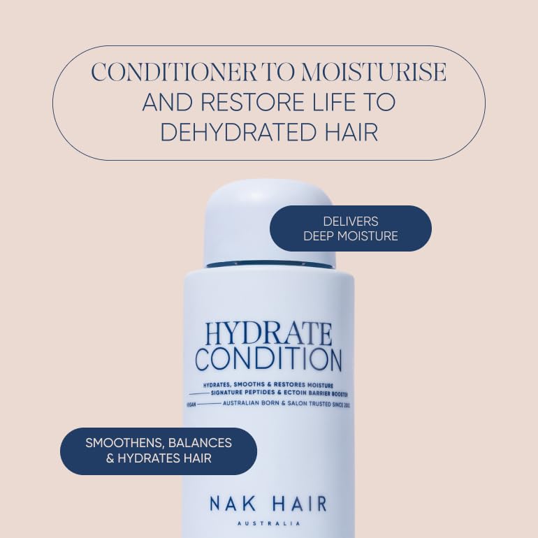 NAK Signature Hydrate Condition 350ml – Deep Moisture for Dry, Curly & Color-Treated Hair