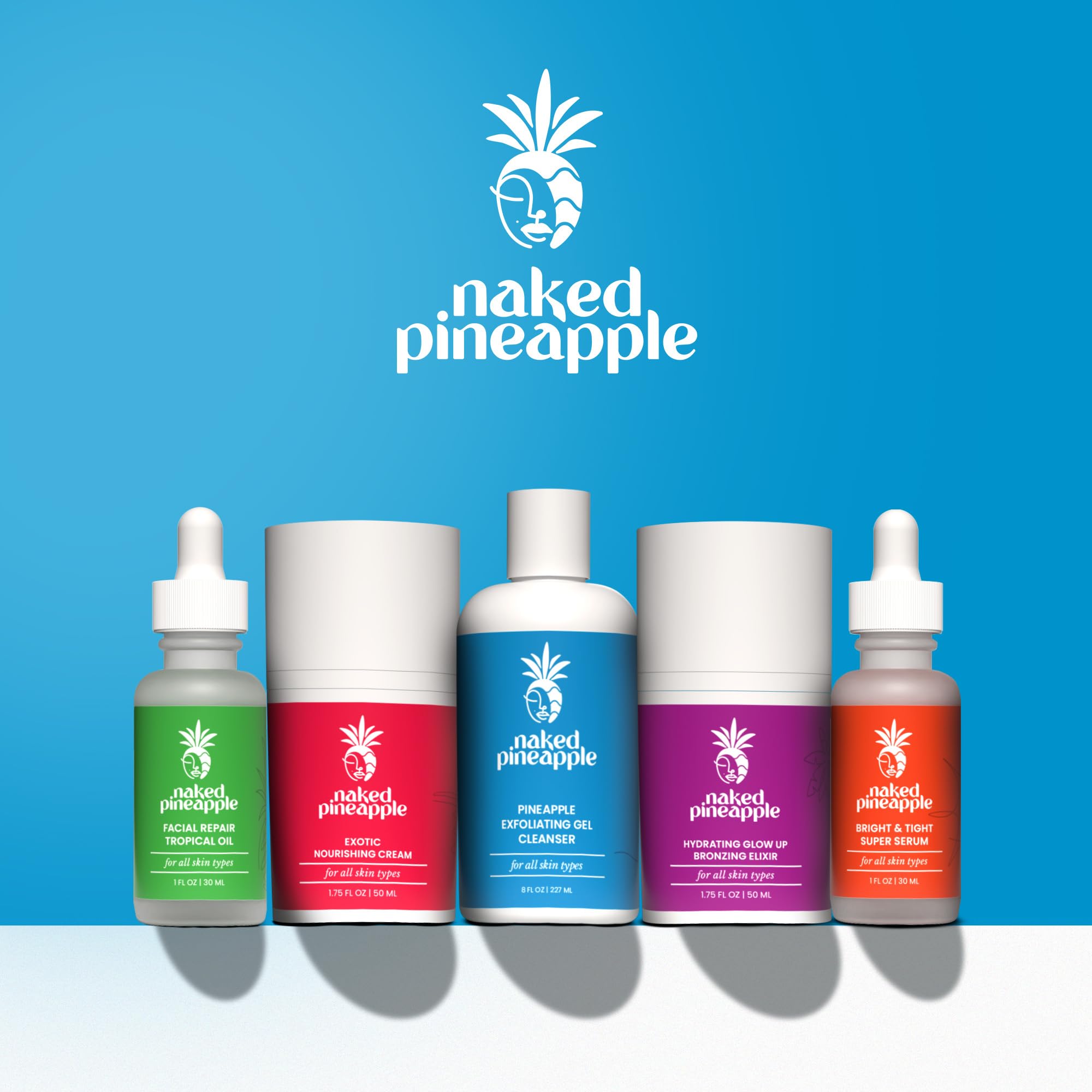 Naked Pineapple Bright & Tight Super Serum — Enzyme-Powered Hydration, Elasticity & Even Tone — 1oz