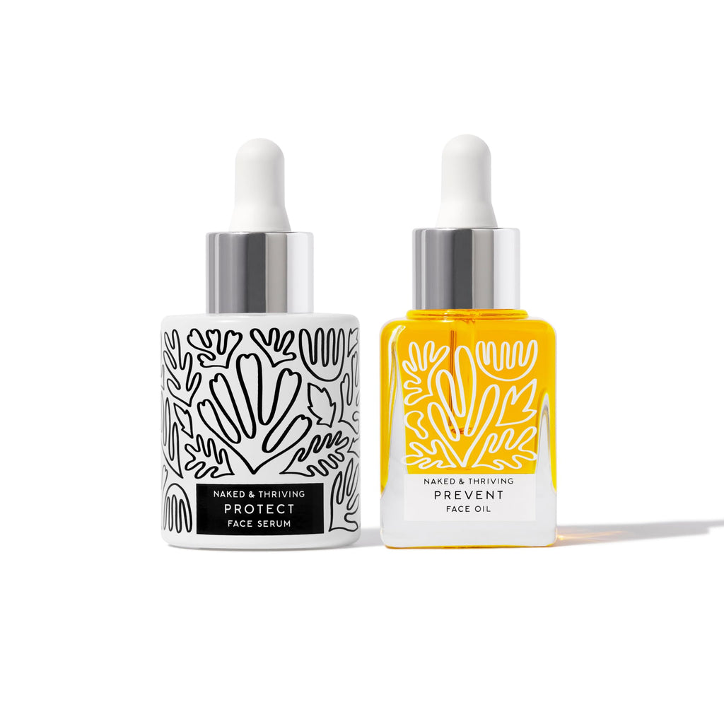 Naked & Thriving Limited Edition Day Set – Protect Antioxidant Day Serum + Prevent Anti-Aging Oil