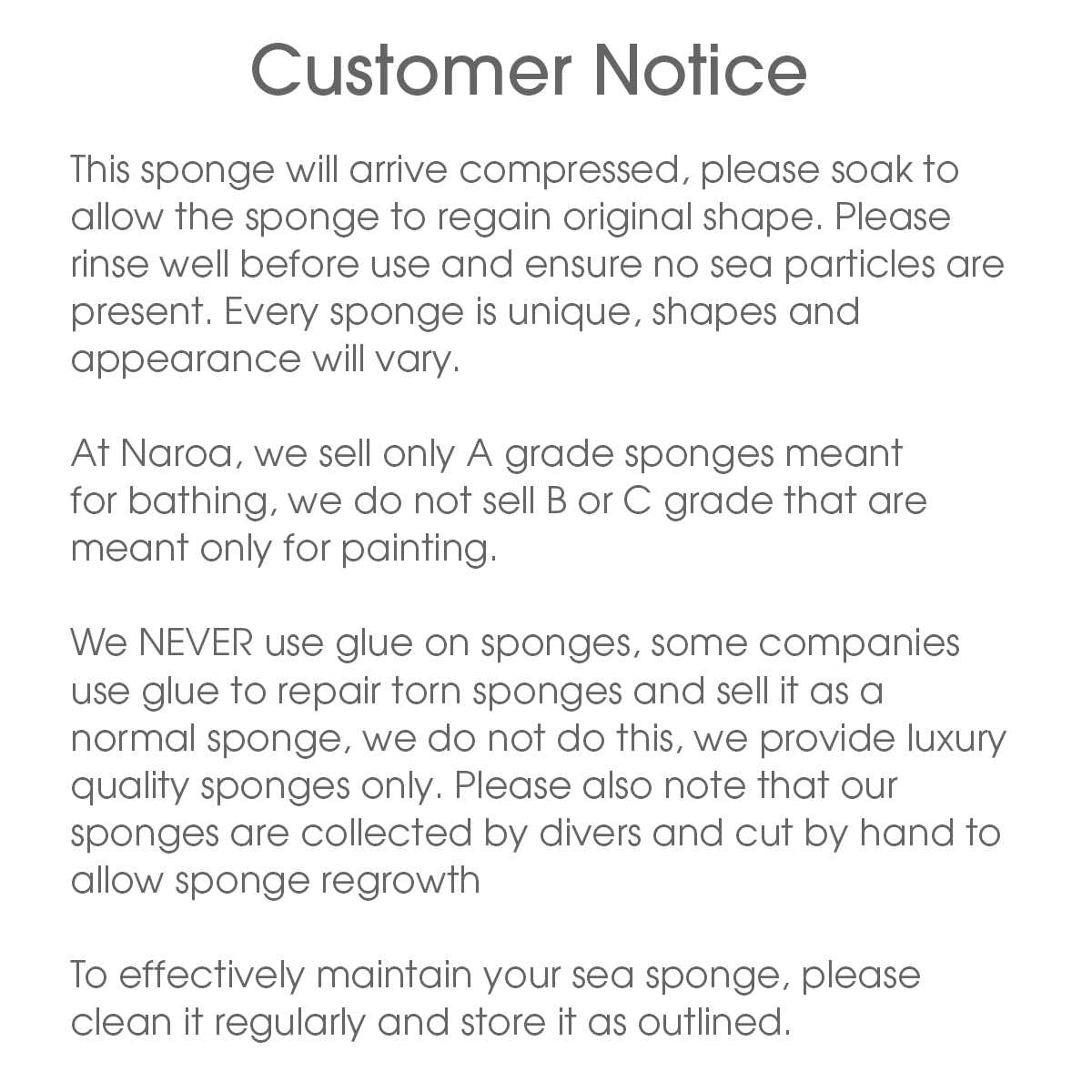 Naroa Soft Natural Sponge X Large – Unbleached Shower Body Scrubber for Bath & Spa