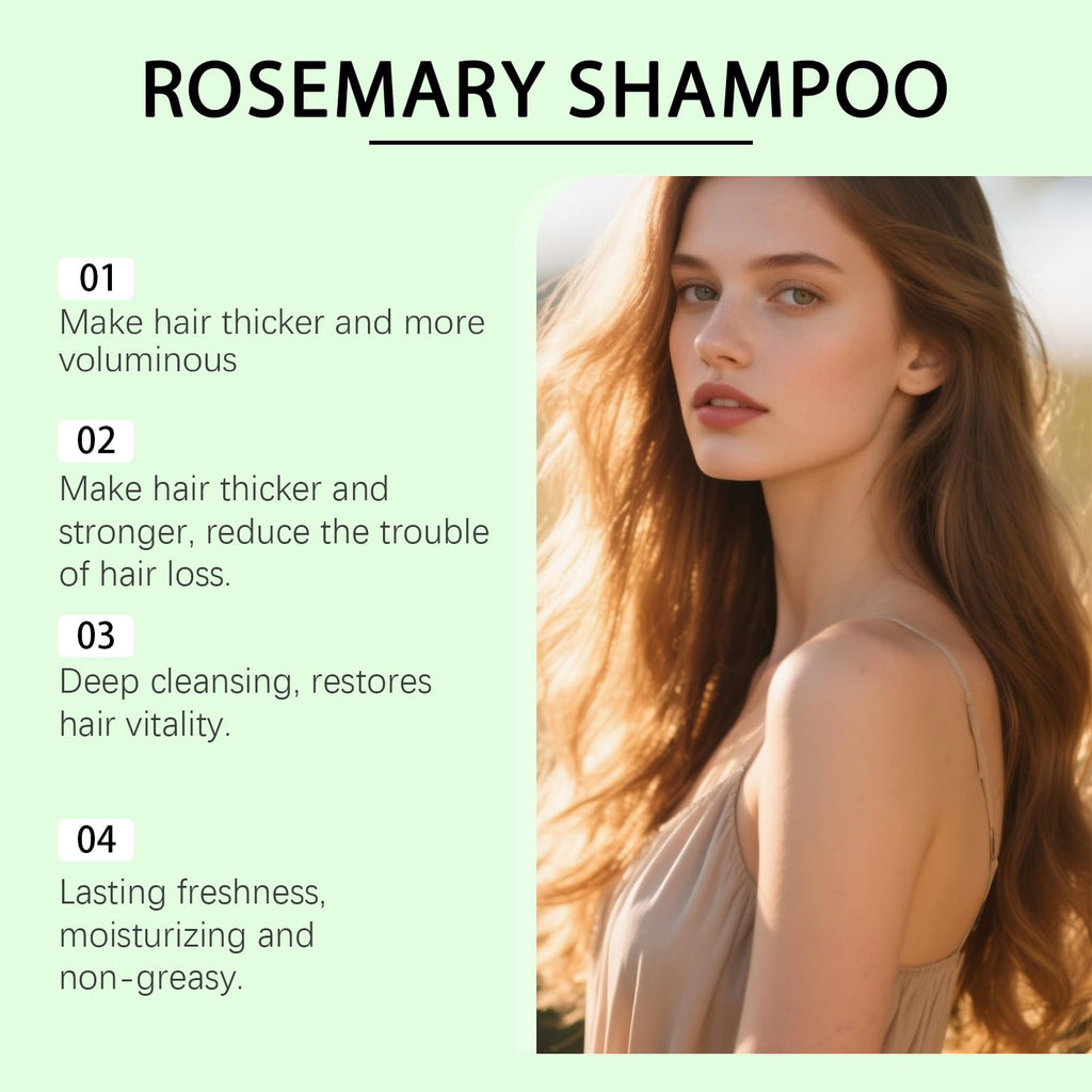 Narvokey Rosemary Shampoo with Hydrolyzed Keratin – Volumizing, Sulfate-Free, 3.38 oz