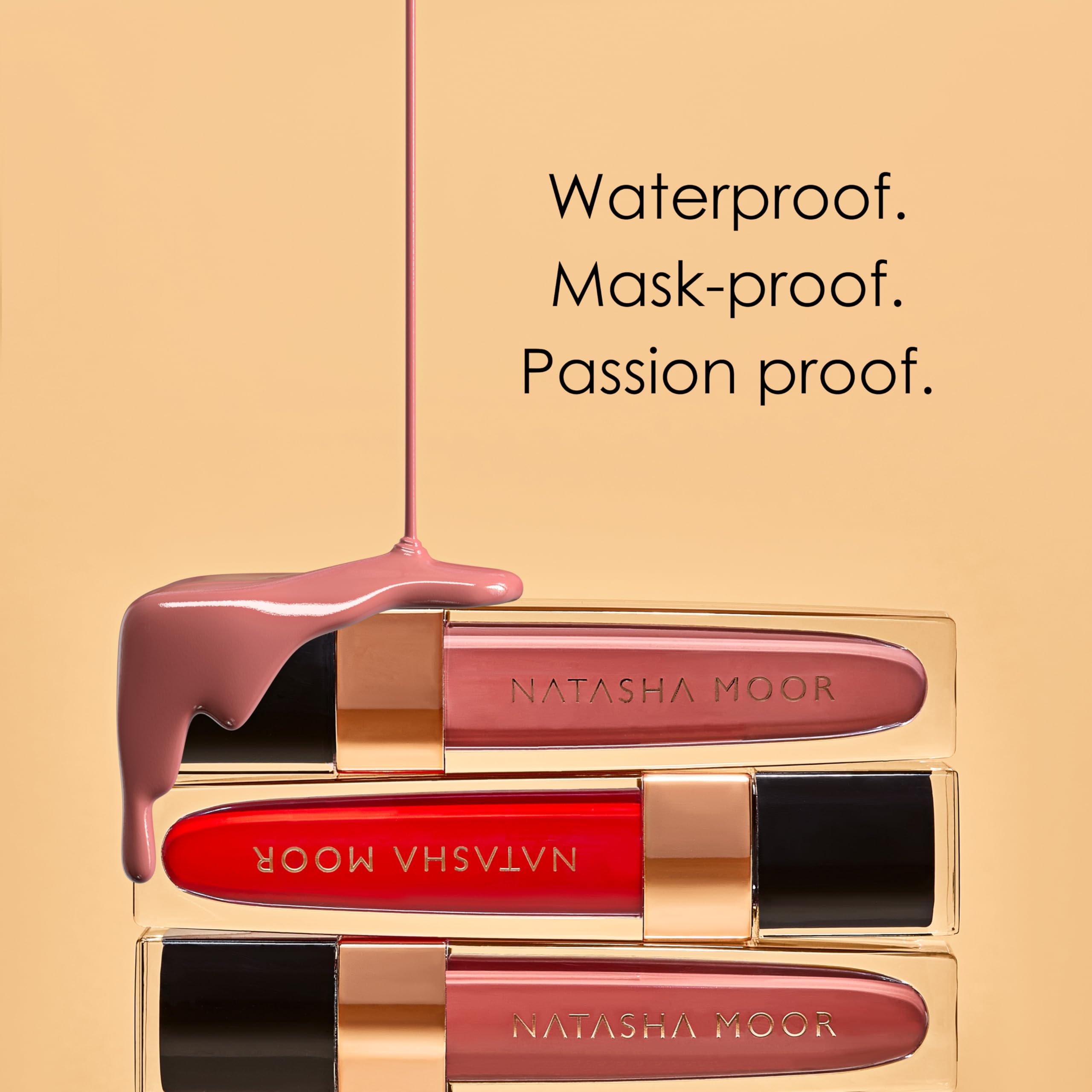 NATASHA MOOR Molten Matte Liquid Lipstick — 12-Hour Hydrating Matte, Waterproof & Kiss-Proof
