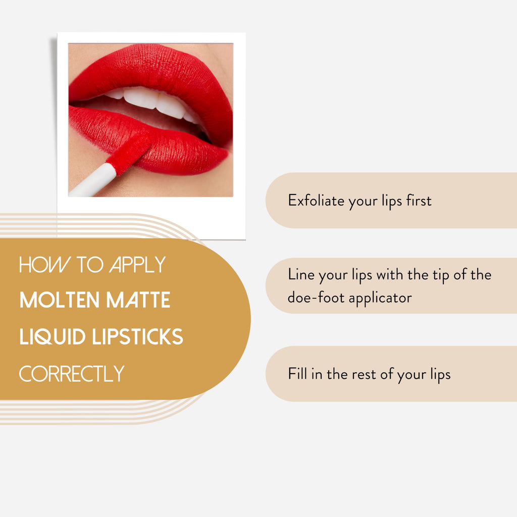 NATASHA MOOR Molten Matte Liquid Lipstick — 12-Hour Hydrating Matte, Waterproof & Kiss-Proof