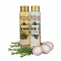 Nativa Herbal Rosemary & Onion Shampoo & Conditioner Set – Strengthens Roots, Shine, 18.5 oz Each (Paraben Free)