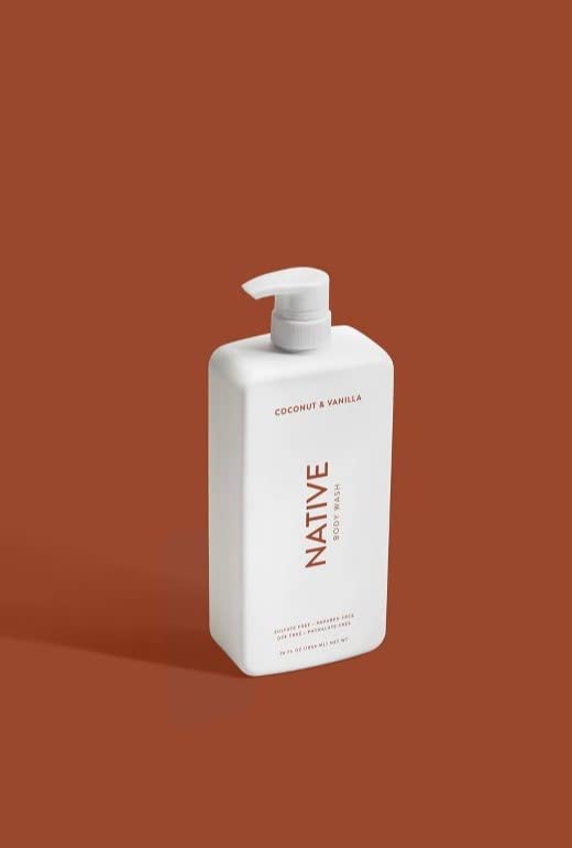Native Body Wash Dual-Pack 36 oz – Coconut & Vanilla, Cucumber & Mint