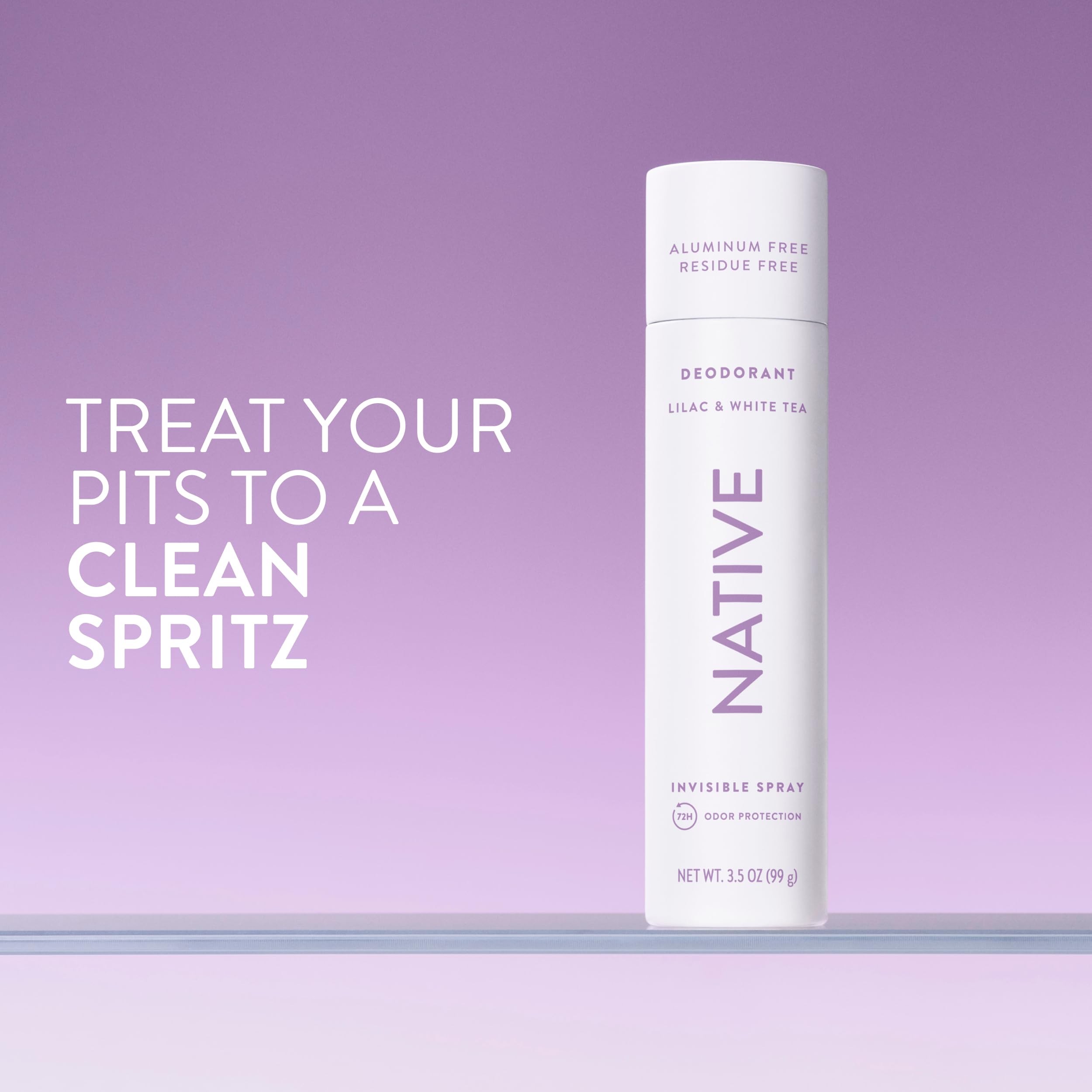 Native Deodorant & Body Spray Lilac & White Tea – Aluminum-Free, 72-Hour Odor Protection