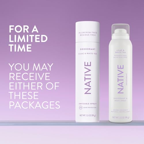 Native Deodorant & Body Spray Lilac & White Tea – Aluminum-Free, 72-Hour Odor Protection