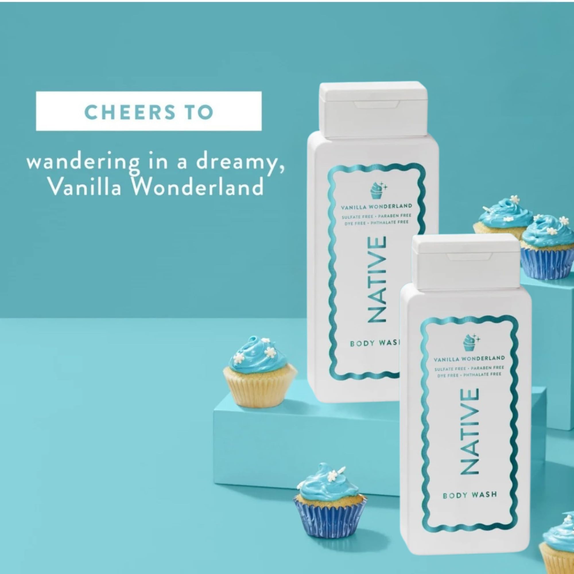 Native Vanilla Wonderland Body Wash – Holiday Limited Edition Set (2 x 18 fl oz), Sulfate & Paraben Free