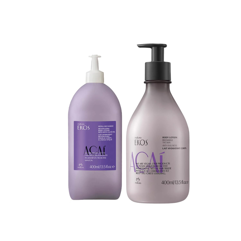 Natura Ekos Açaí Revitalizing Body Lotion Refill – Vegan, 24h Soft Skin, 400ml