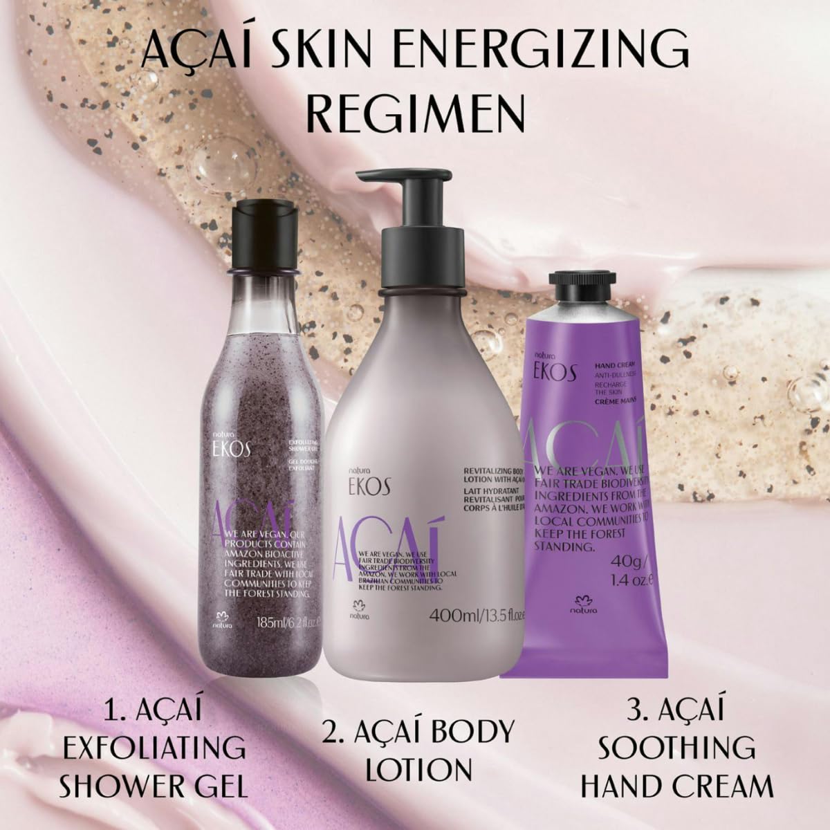 Natura Ekos Açaí Revitalizing Body Lotion Refill – Vegan, 24h Soft Skin, 400ml
