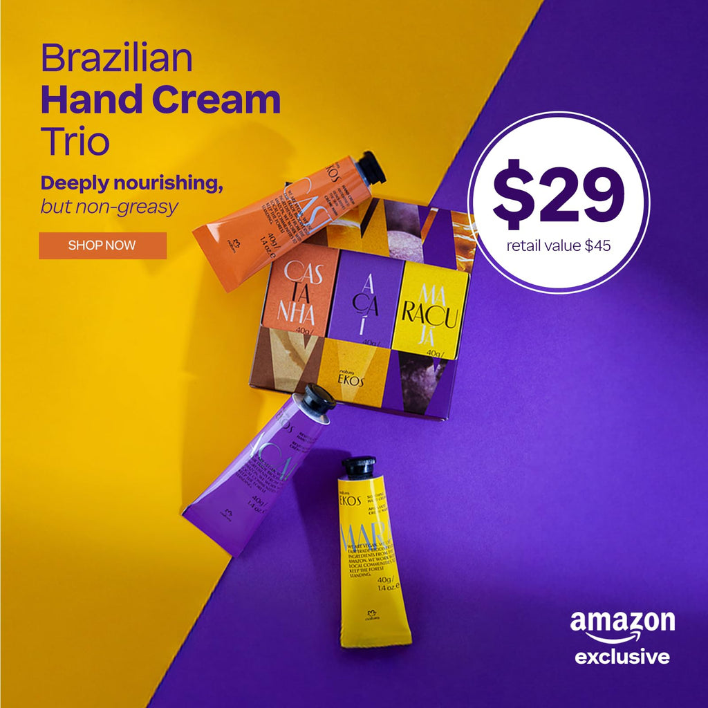 Natura Valentine's Day Hand Cream Gift Set — 3-Pack Vegan Hand Balm, Fast-Absorbing Hydration