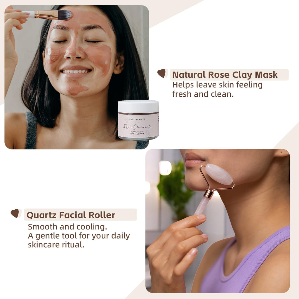 Natural Amor Rose Spa Gift Set – 6-Piece Handmade Self-Care Kit | NATURAL AMOR LOS ANGELES