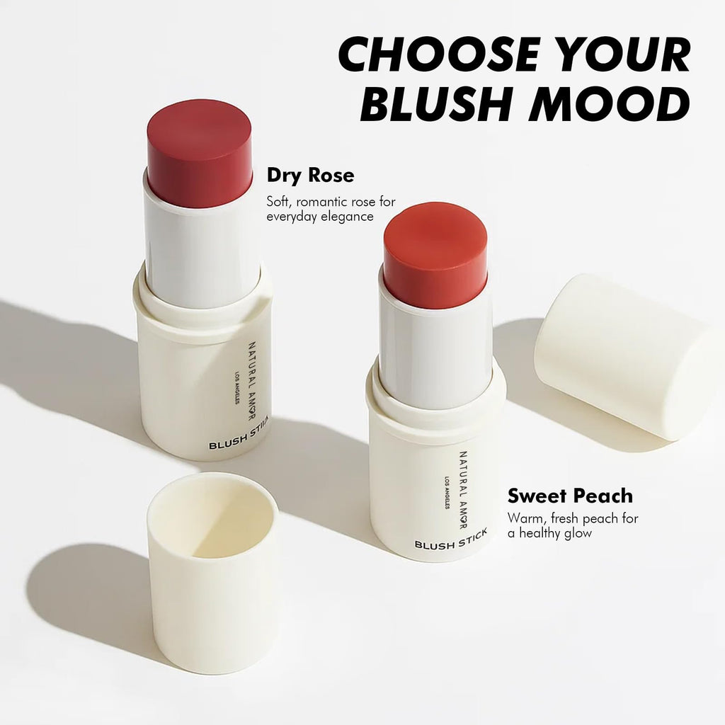 Natural Amor Blush Stick – 0.28oz, Multi-Use Vegan Makeup for Eyes, Cheeks & Lips