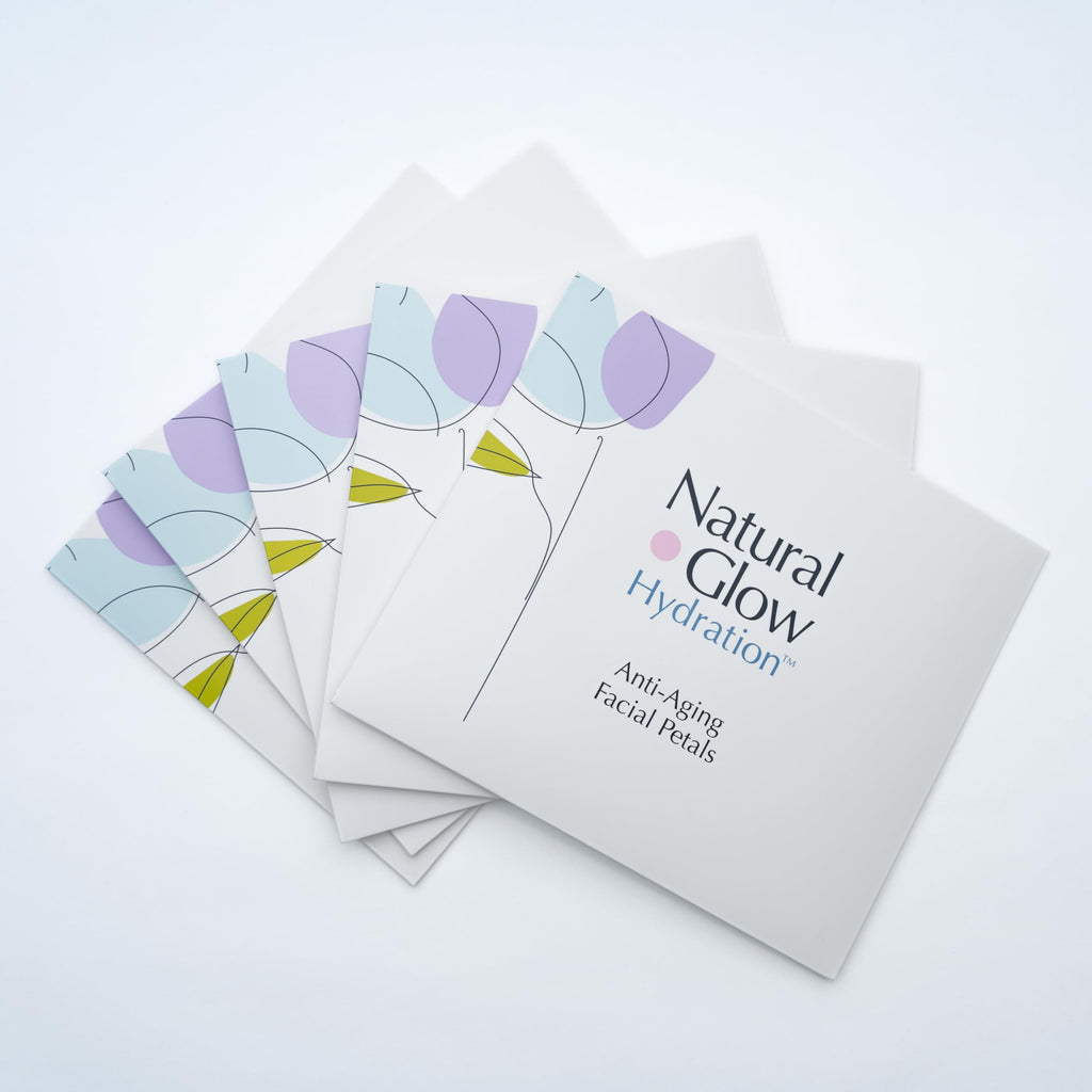 Natural Glow Hydration Anti-Aging Facial Petals – 7pc Reusable Silicone Patches for Forehead & Eyes