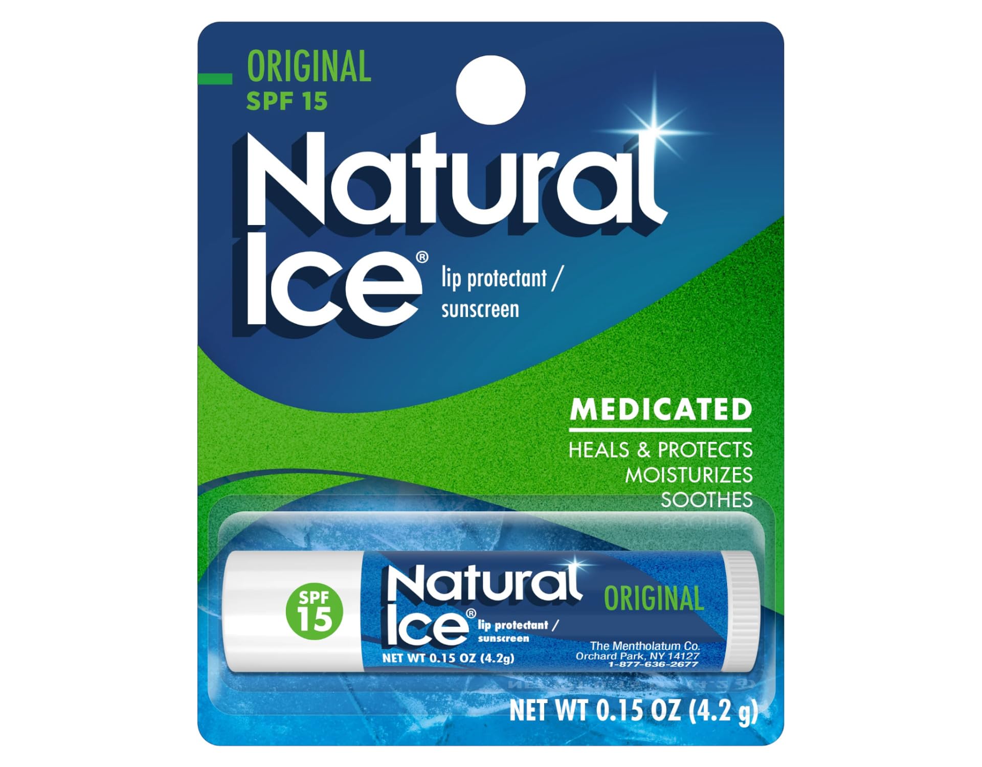Natural Ice Original SPF 15 Medicated Lip Protectant Balm – 48 Count