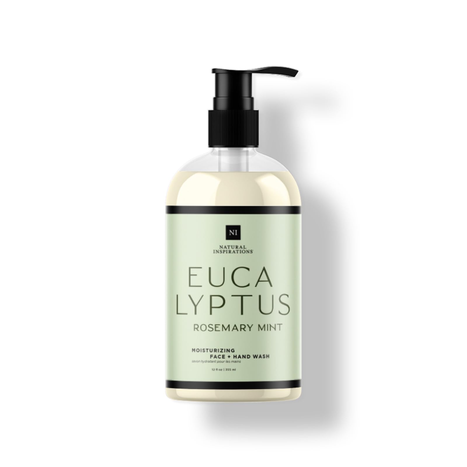 Natural Inspirations Eucalyptus Rosemary Mint Moisturizing Hand + Face Wash 12 oz | Sulfate-Free