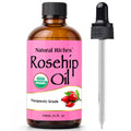 Natural Riches Organic Rosehip Seed Oil – 100% Pure, Cold-Pressed, 4 oz
