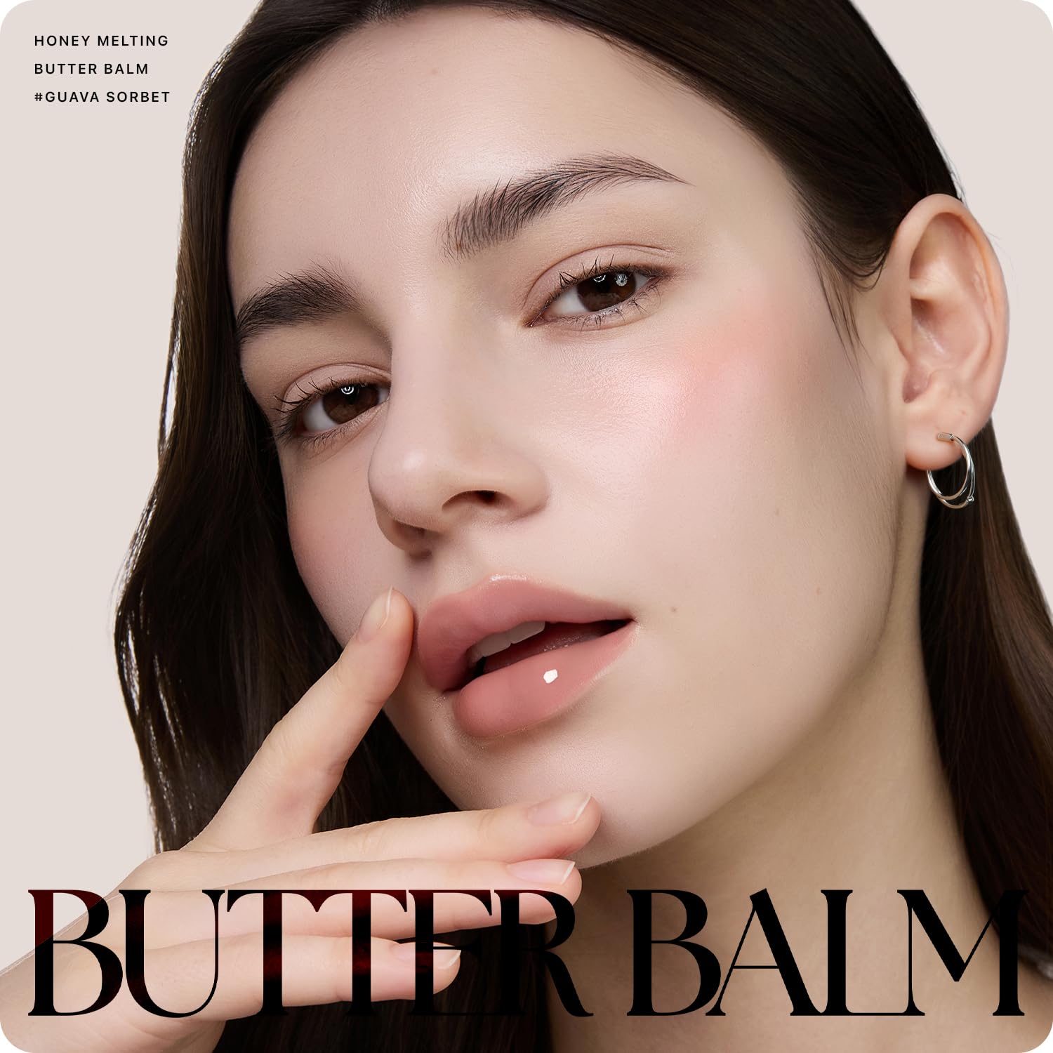Nature Republic Honey Melting Lip Butter Balm – Hydrating Tinted Balm with Peptides (Guava Sorbet)