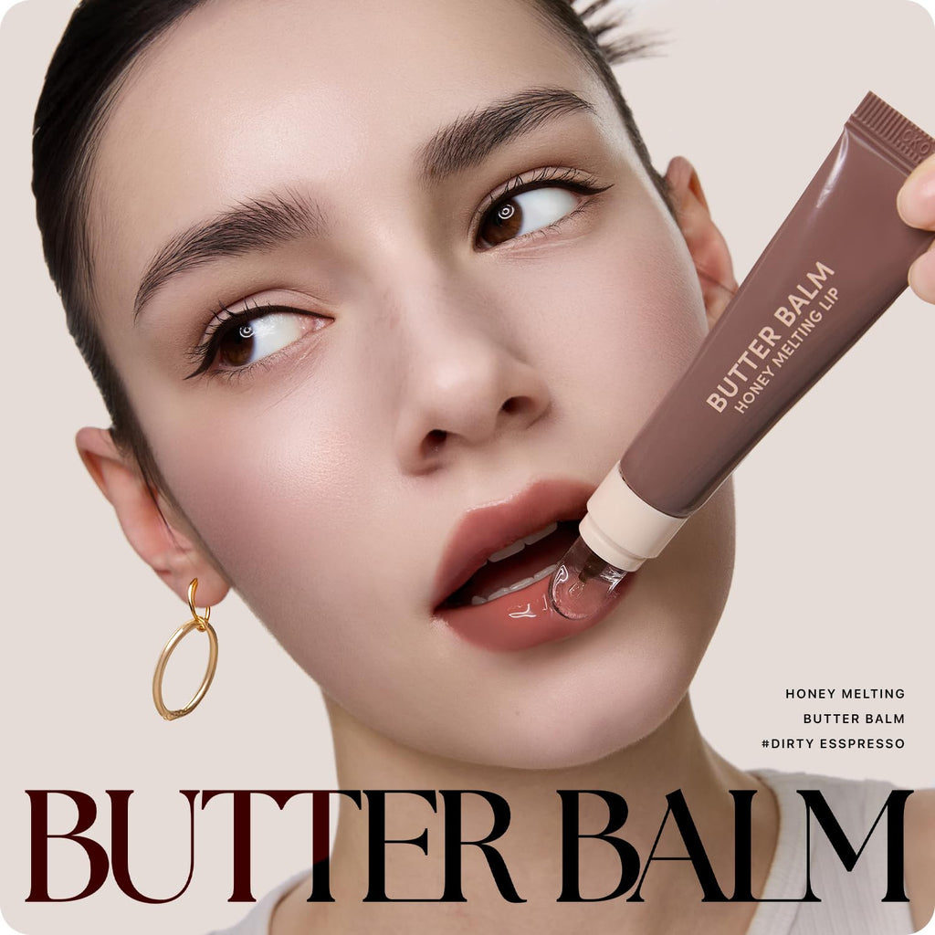 Nature Republic Honey Melting Lip Butter Balm – Hydrating Tinted Lip Balm in Dirty Espresso