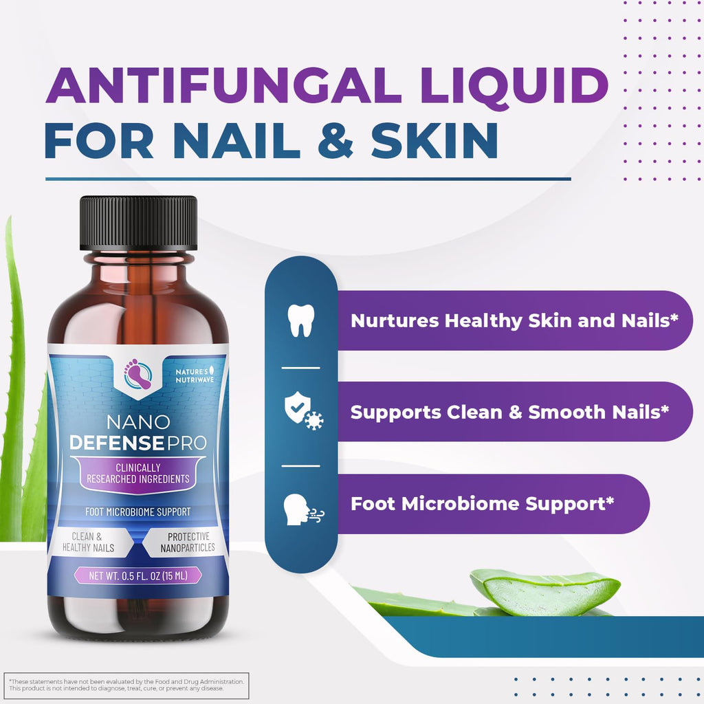 Nature’s NutriWave NanoDefense Pro Toenail Treatment Drops – Extra Strength Nail Repair, 100% Natural, 1 Month Supply