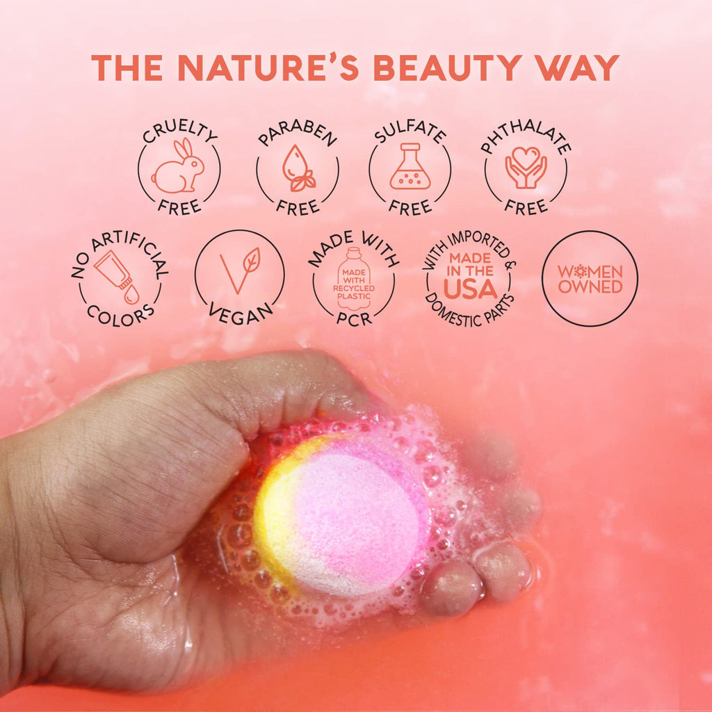 Nature's Beauty Dreamsicle Bath Bomb Gift Set – 2 Pack, 20 Bath Bombs, Citrus Orange Blossom, Lemon Zest & Honey Nectar