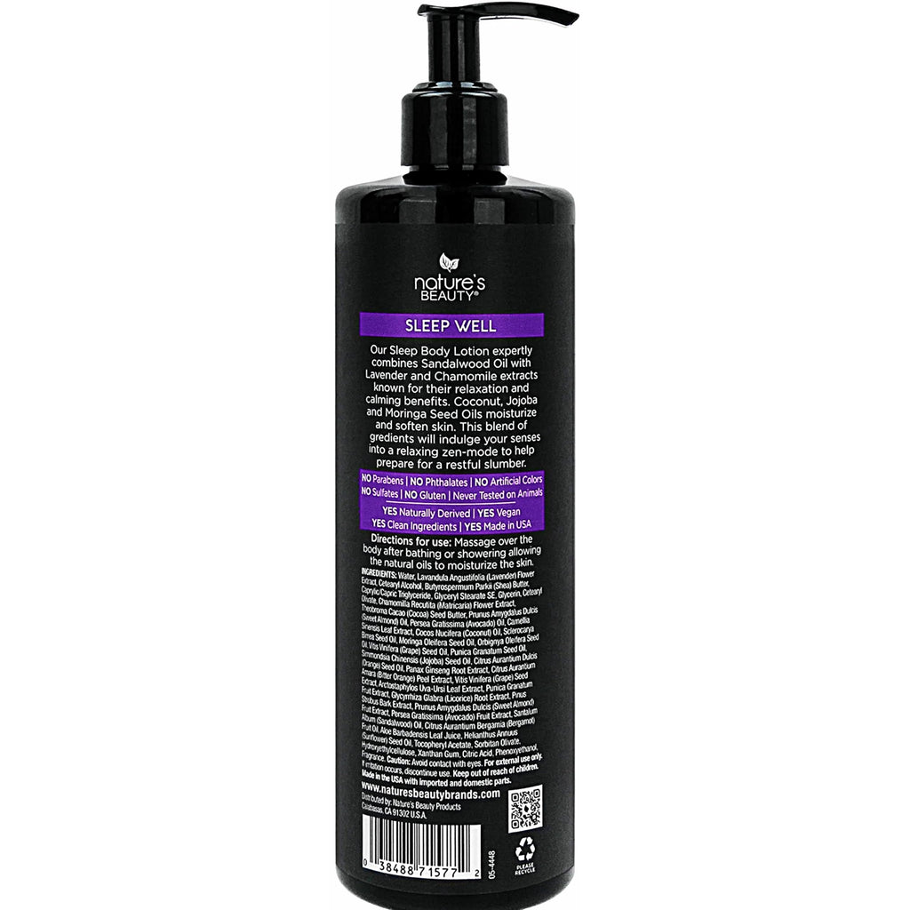 Nature's Beauty Lavender Chamomile Sleep Body Wash – 2 Pack, Gentle Cleanser for Dry Skin