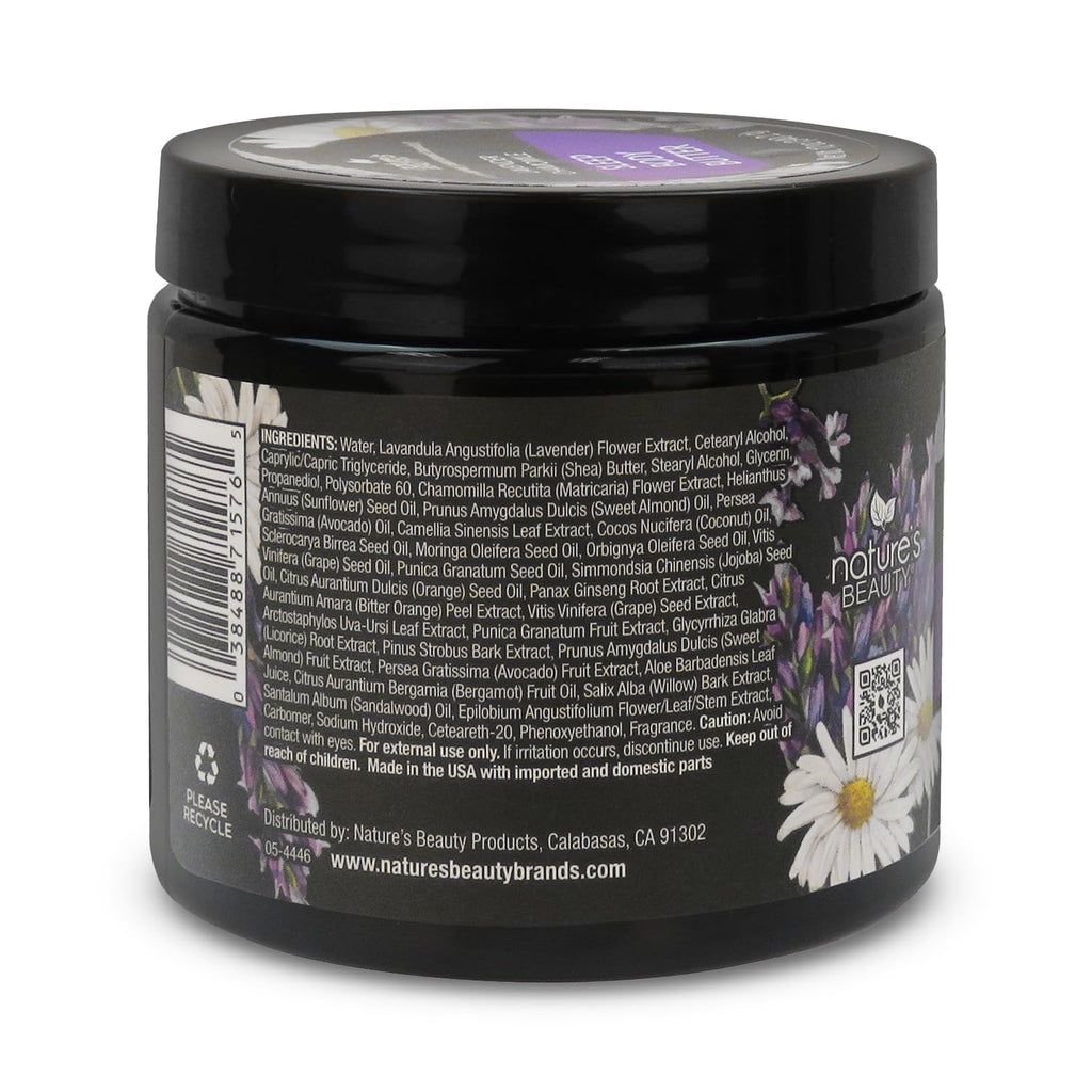 Nature's Beauty Lavender Chamomile Sleep Body Butter 2-Pack – Luxurious, Calming Moisturizer