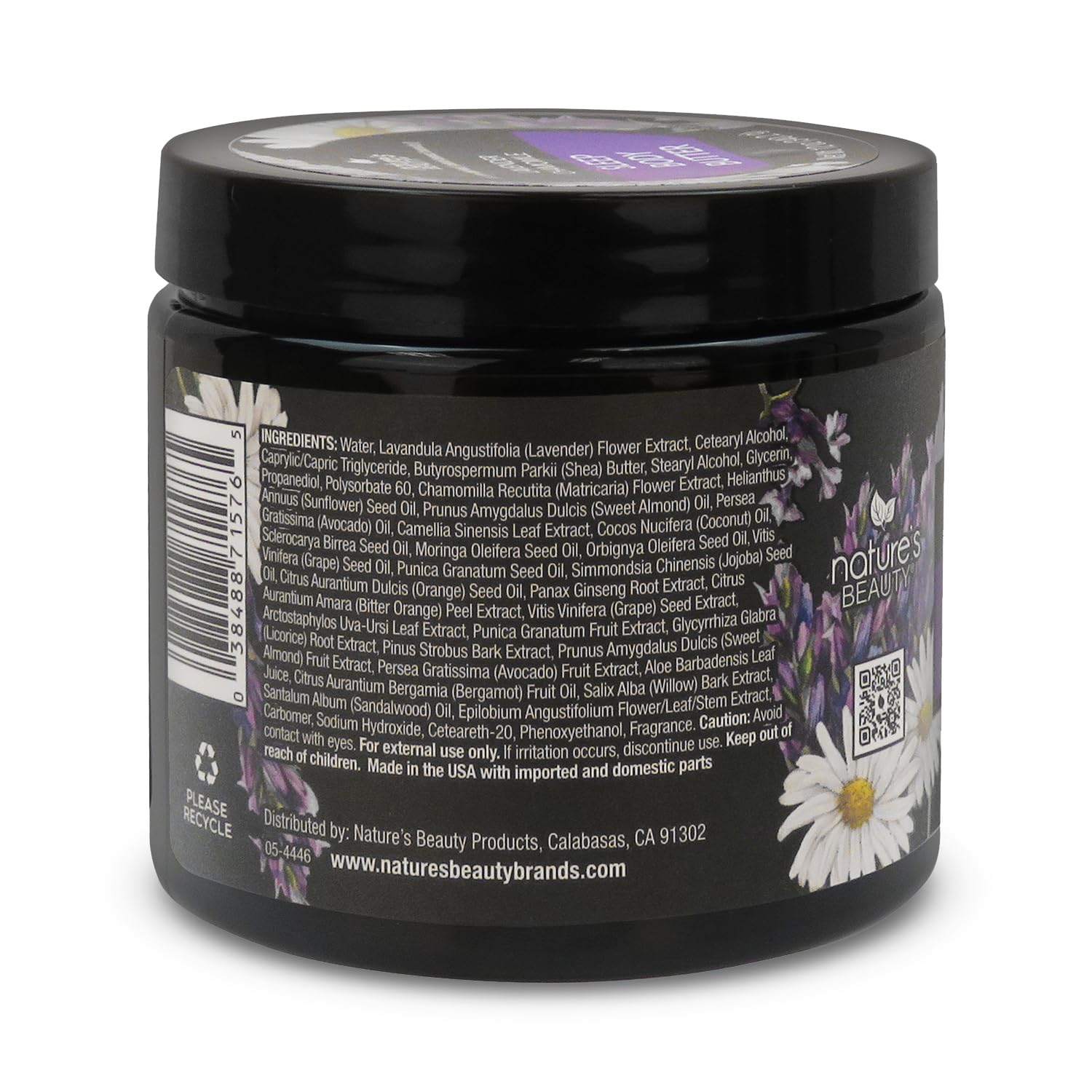 Nature's Beauty Lavender Chamomile Sleep Body Butter 2-Pack – Luxurious, Calming Moisturizer