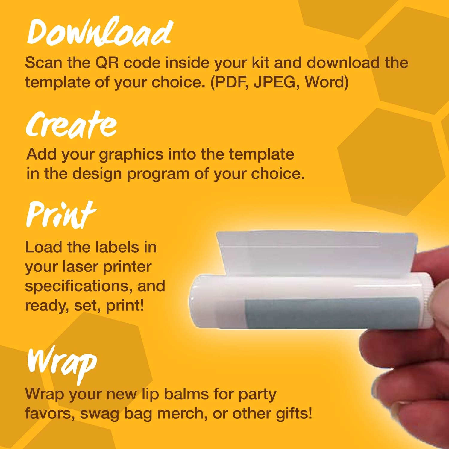 Nature’s Bees DIY Lip Balm Kit – Cherry Flavor, 48 Tubes + 60 Labels | Made in USA