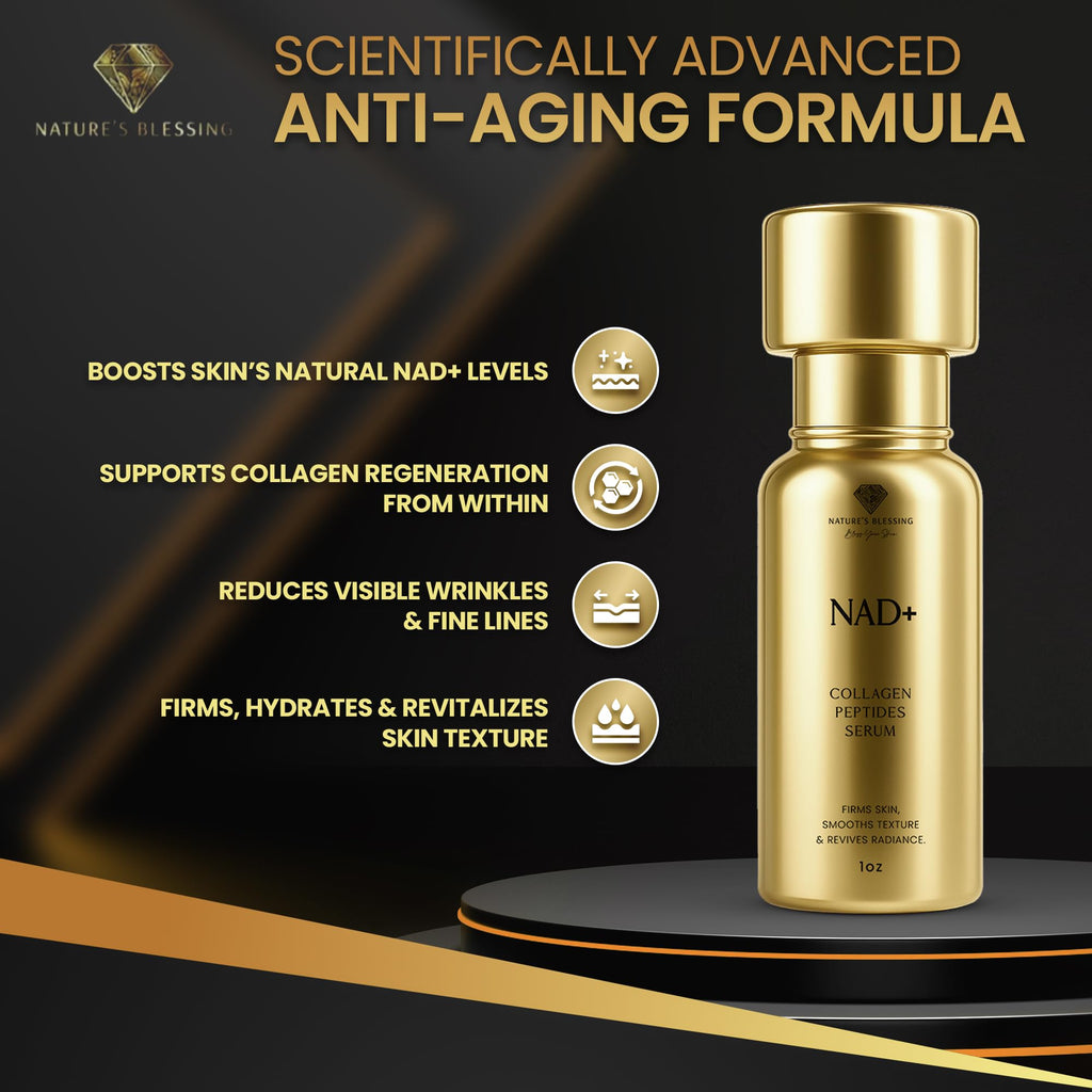 Nature's Blessing NAD+ Anti-Aging Serum – Boost Cellular Energy, Firm Skin & Reduce Wrinkles | 1oz