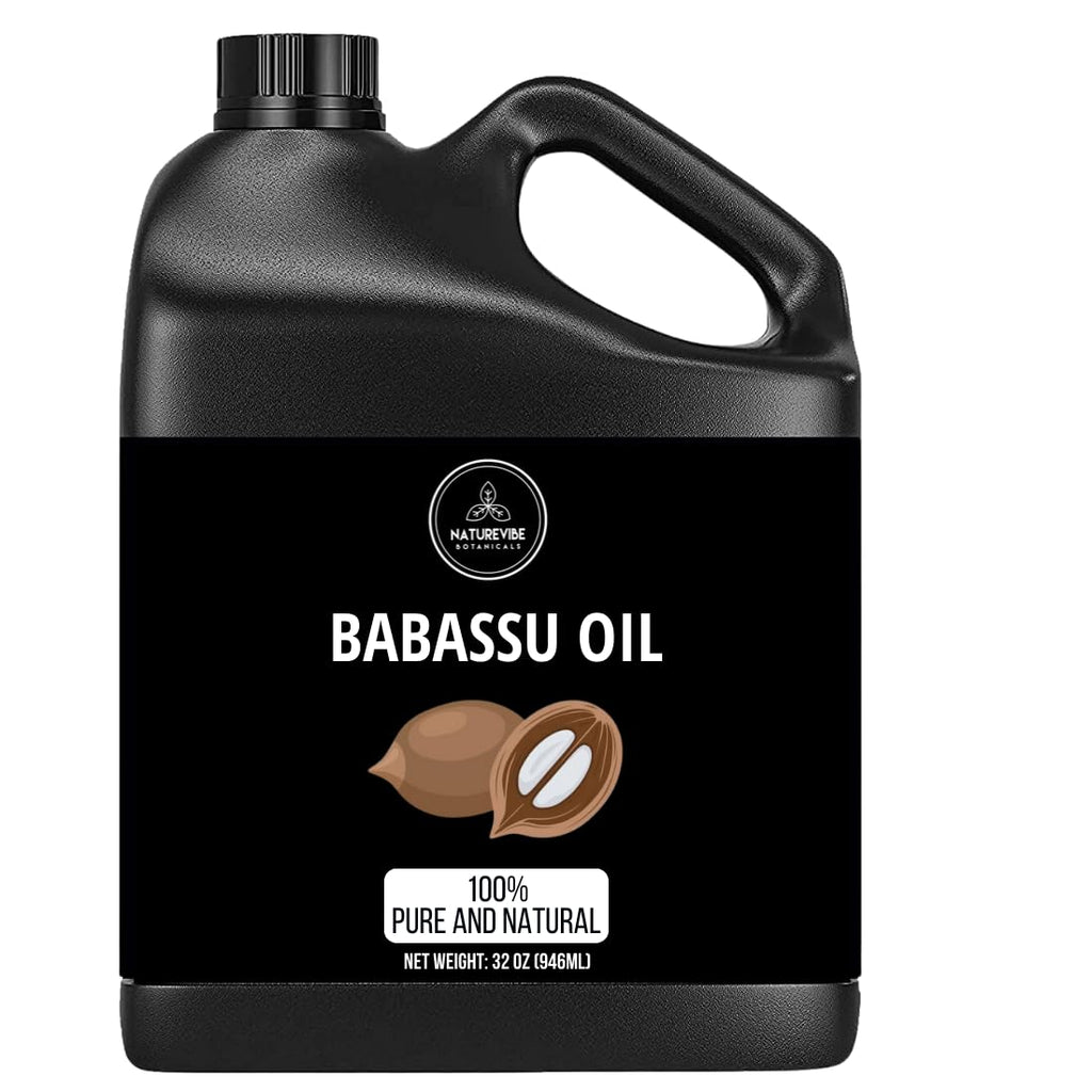 Naturevibe Botanicals Babassu Oil 32 Ounces | 100% Pure & Natural Cold-Pressed