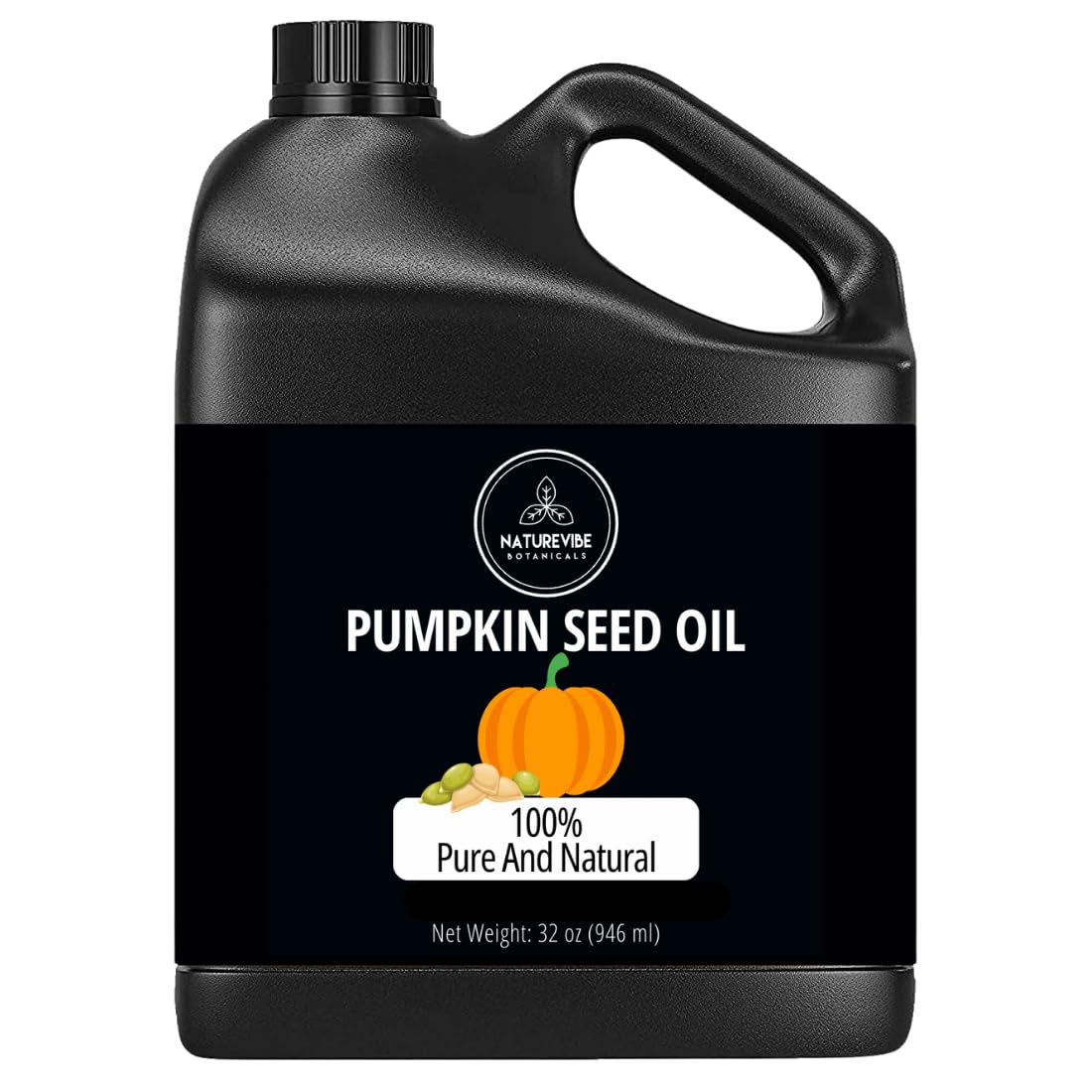 Naturevibe Botanicals Pumpkin Seed Oil 32oz – 100% Pure & Cold-Pressed