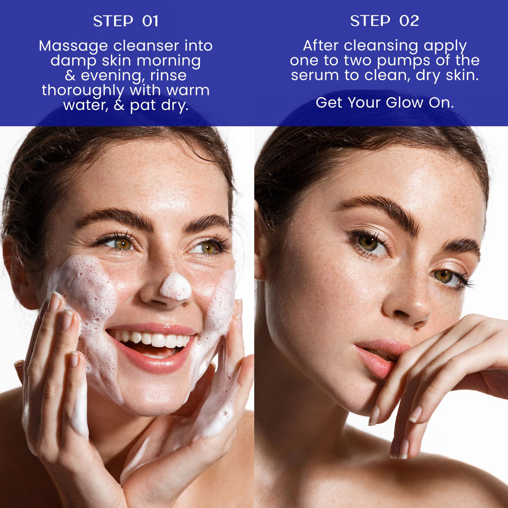NATUREWELL Hydrating Cleanser & Illuminating Glow Serum Duo – Nourish, Hydrate & Glow for All Skin Types