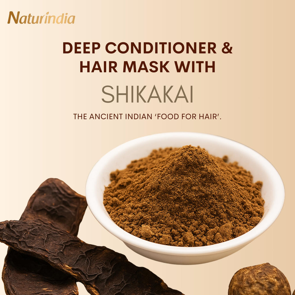 Naturindia Deep Conditioner for Damage Dry Hair – Ayurvedic Aloe, Shikakai & Amla