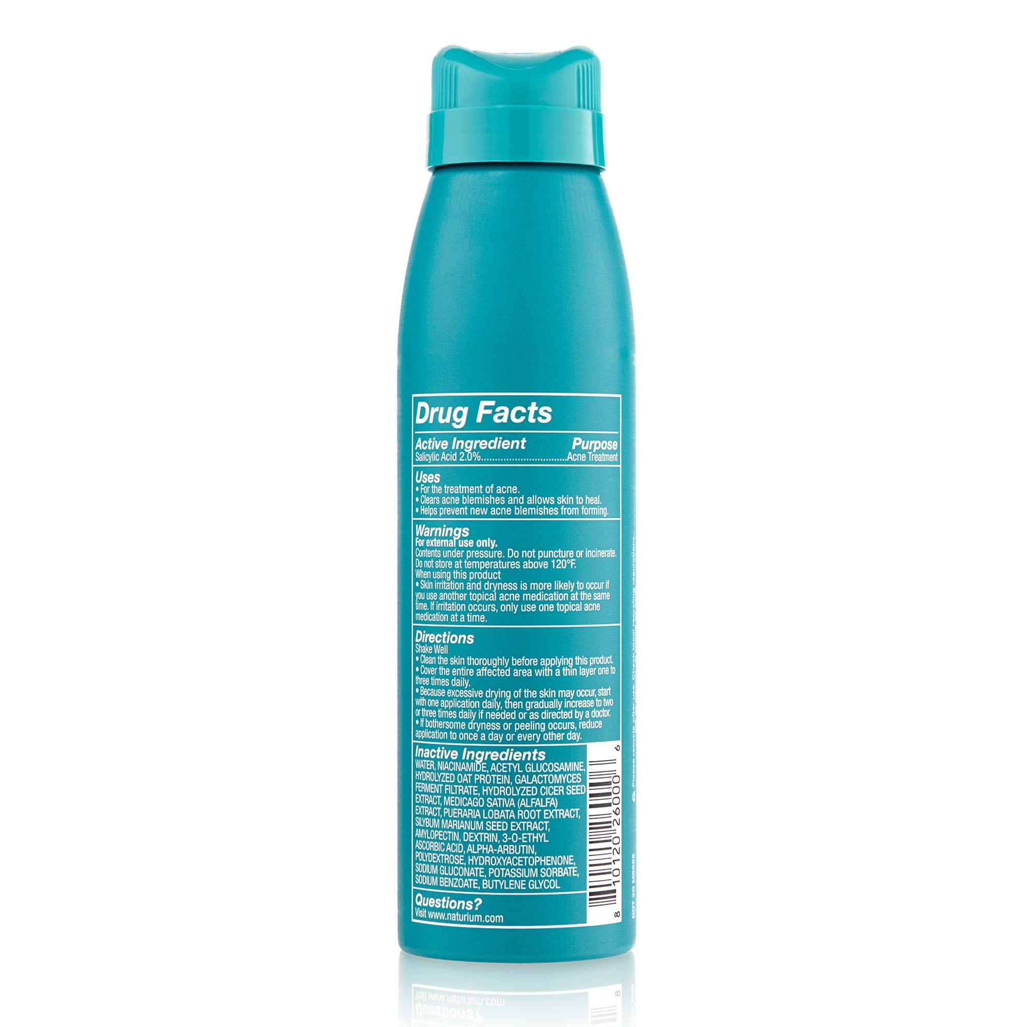 Naturium Salicylic Acid Body Spray 2% – Blemish-Fighting & Pore Treatment with Niacinamide, 4 oz