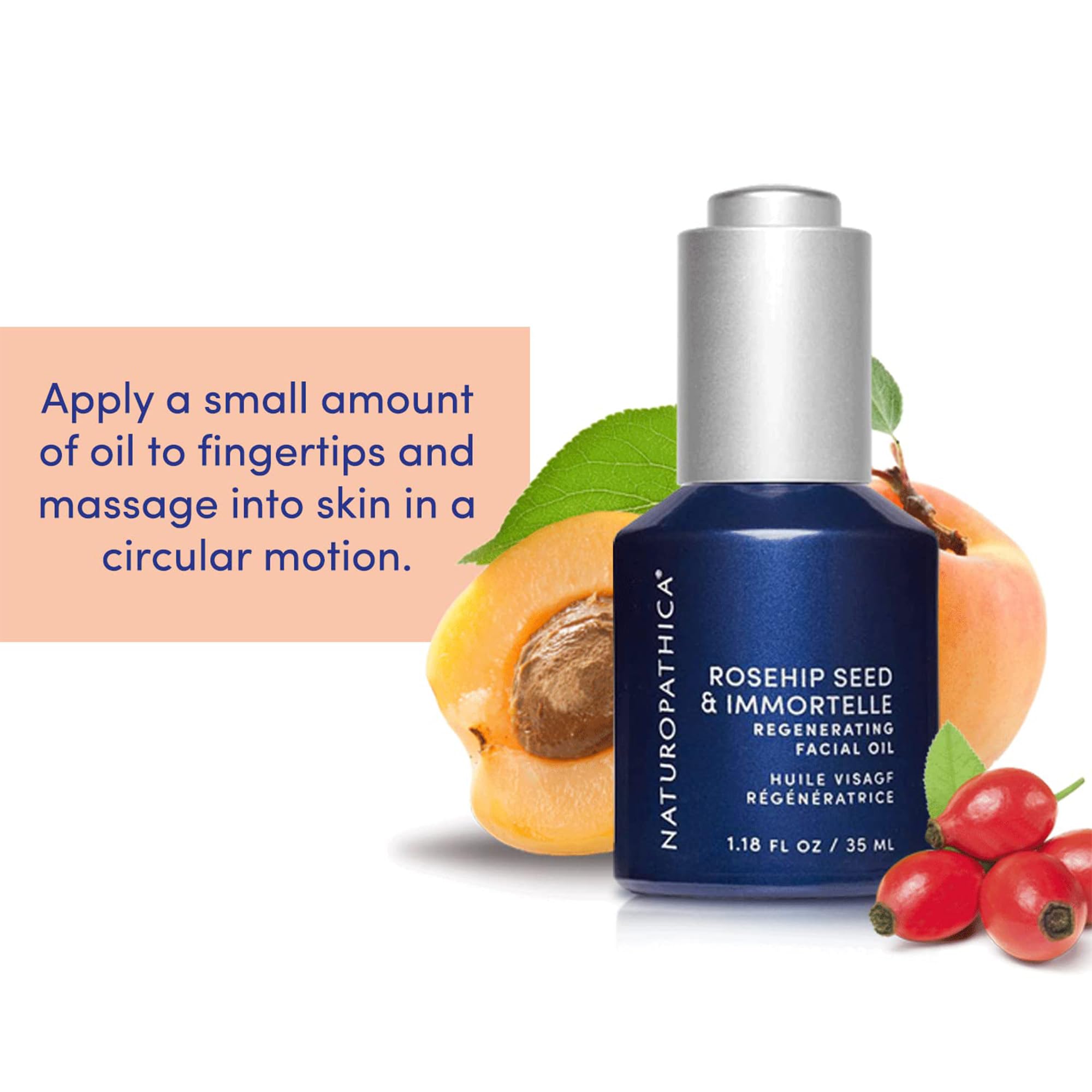 Naturopathica Rosehip Seed & Immortelle Regenerating Facial Oil | Daily Face Oil for All Skin Types | 1.18 fl oz