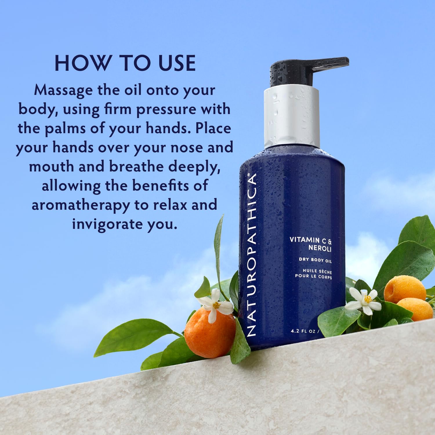 Naturopathica Vitamin C & Neroli Dry Body Oil – Lightweight, Fast-Absorbing Moisturizer for All Skin Types
