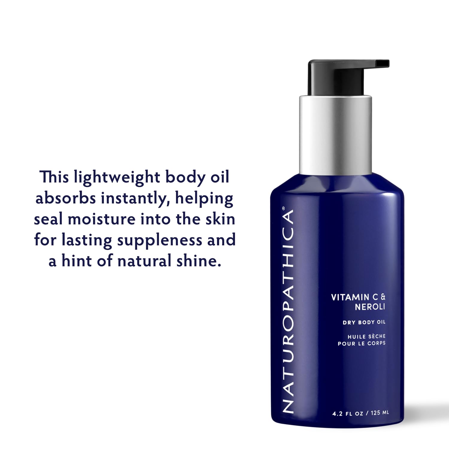 Naturopathica Vitamin C & Neroli Dry Body Oil – Lightweight, Fast-Absorbing Moisturizer for All Skin Types