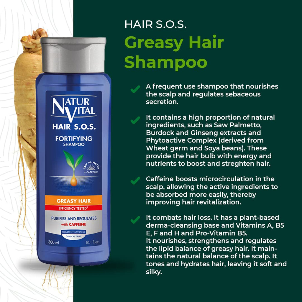NaturVital Hair SOS Revitalizing Shampoo for Greasy Hair – Cruelty-Free