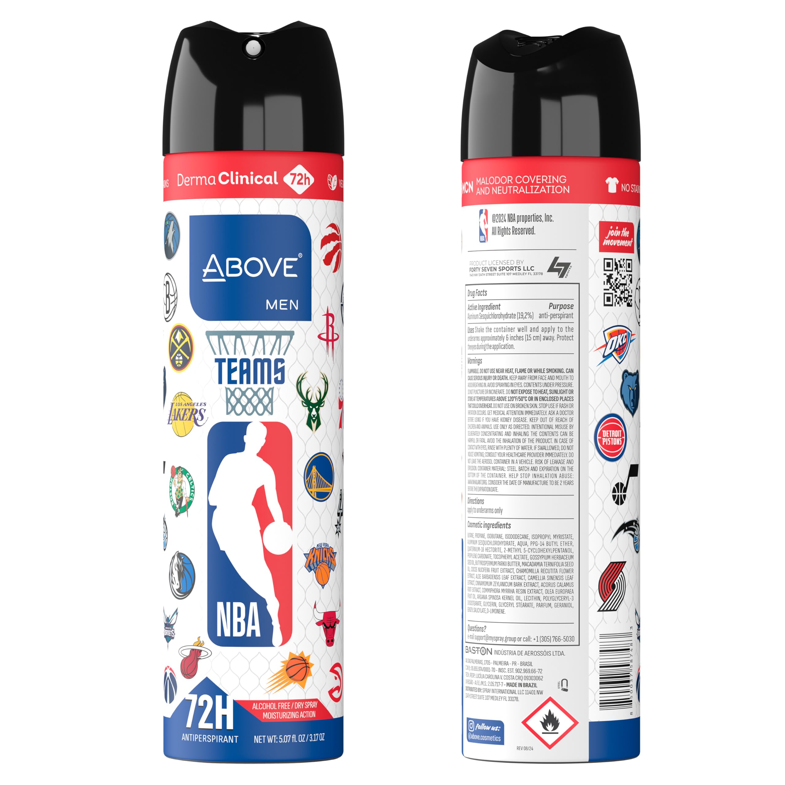 Chicago Bulls Deodorant Gift Set | NBA 4-Scent Antiperspirant Bundle (72h Protection)