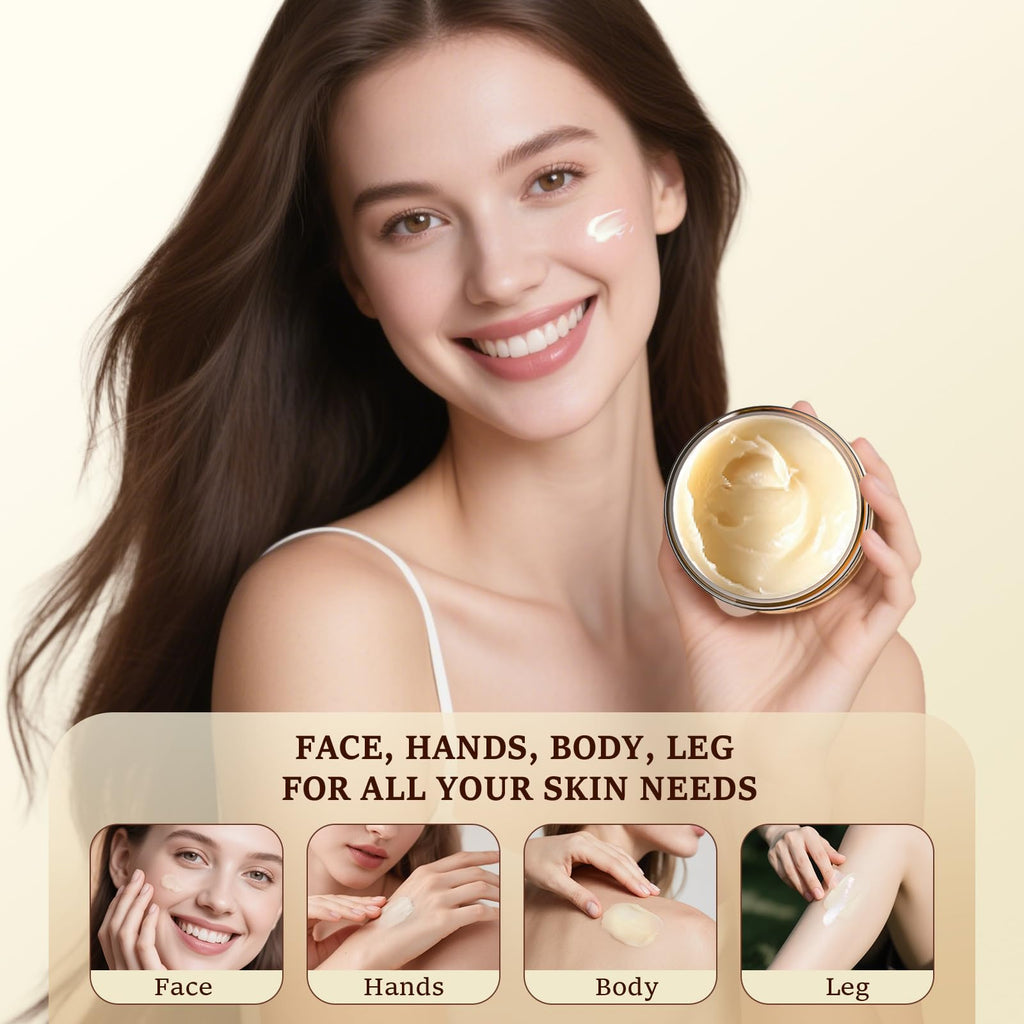 NBUDIY Beef Tallow Face Moisturizer | Fragrance-Free, Grass-Fed Tallow & Honey Balm, 4.23 oz