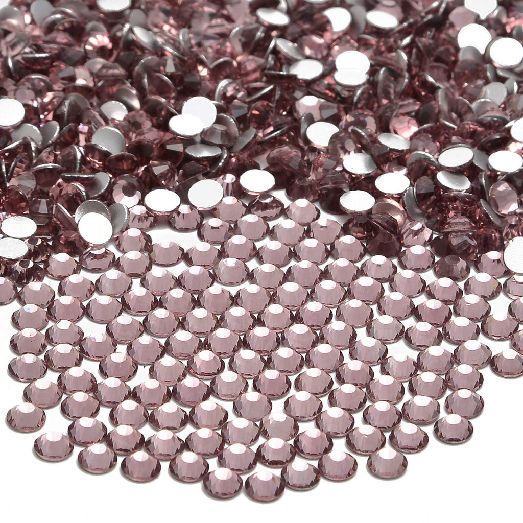 NCB 2880pcs Lt Amethyst Flat-Back Glass Rhinestones 4.0mm for Nails Art & Crafts