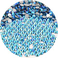 NCB Nancybeads 1500pcs Blue Zircon AB Flat-Back Glass Nail Art Rhinestones SS20