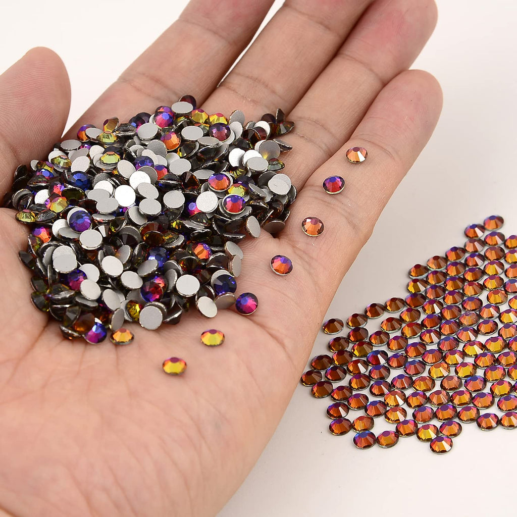 NCB Nancybeads 1500pcs Flat Back Glass Nail Rhinestones – Blue Volcanic SS20 5mm