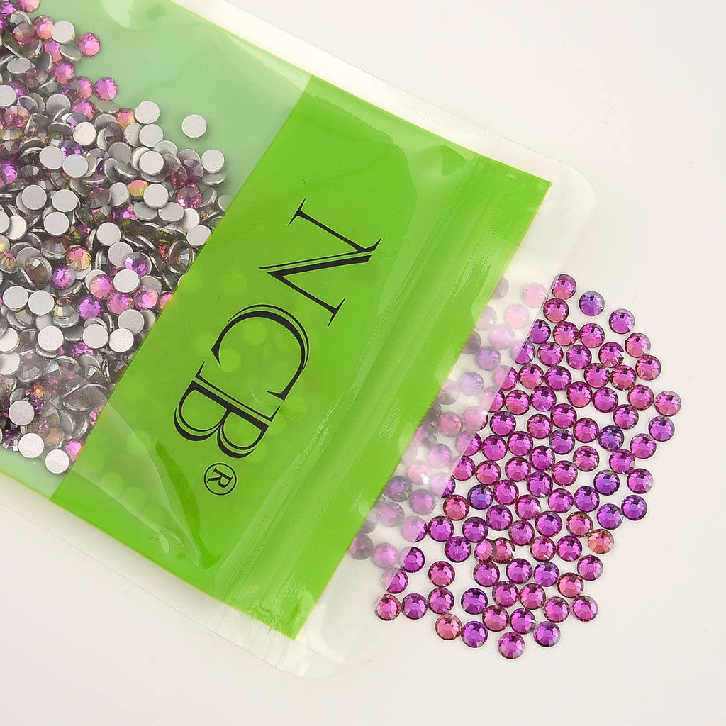 NCB Nancybeads 1500pcs Golden Rose Flat-Back Glass Rhinestones ss20 5mm