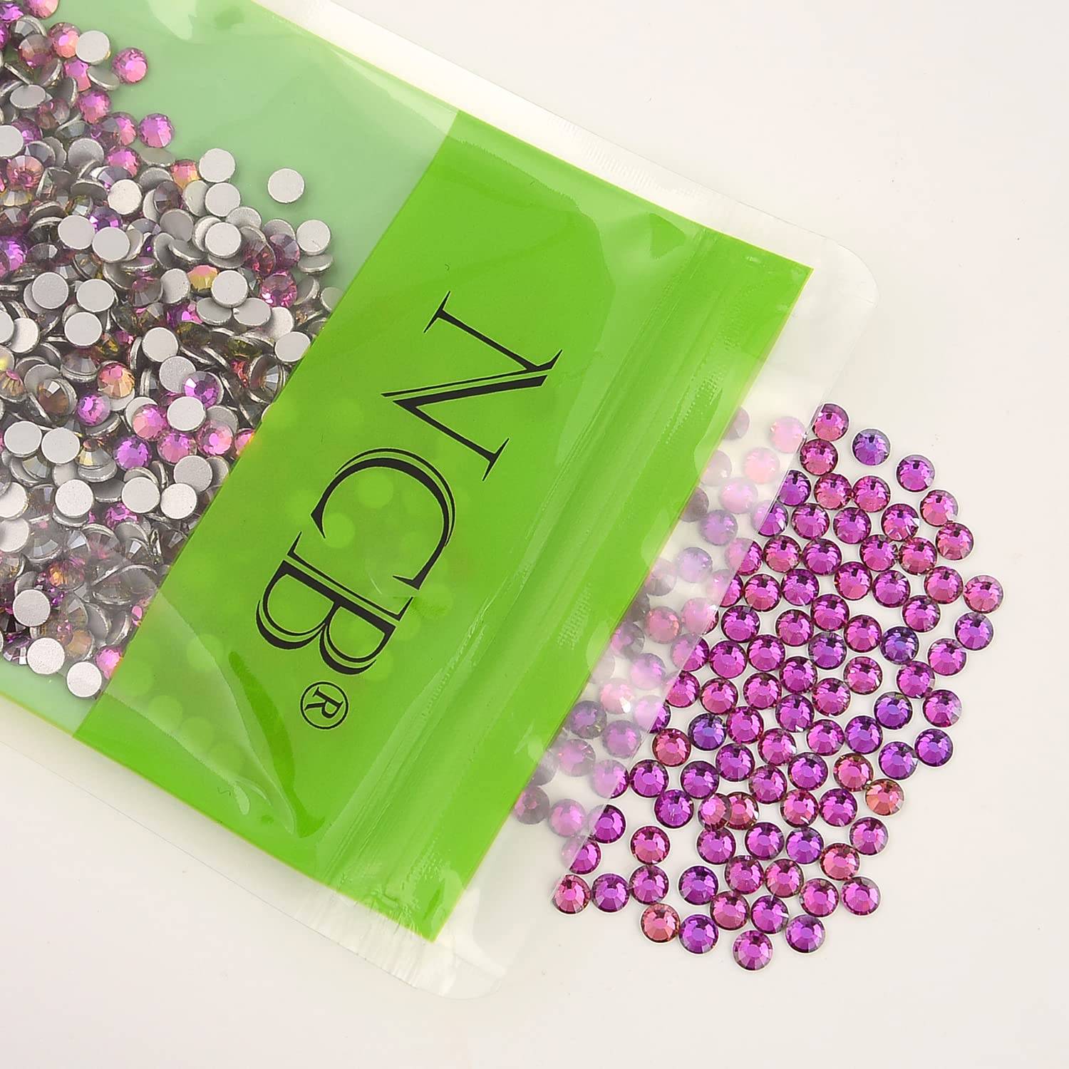 NCB Nancybeads 1500pcs Golden Rose Flat-Back Glass Rhinestones ss20 5mm