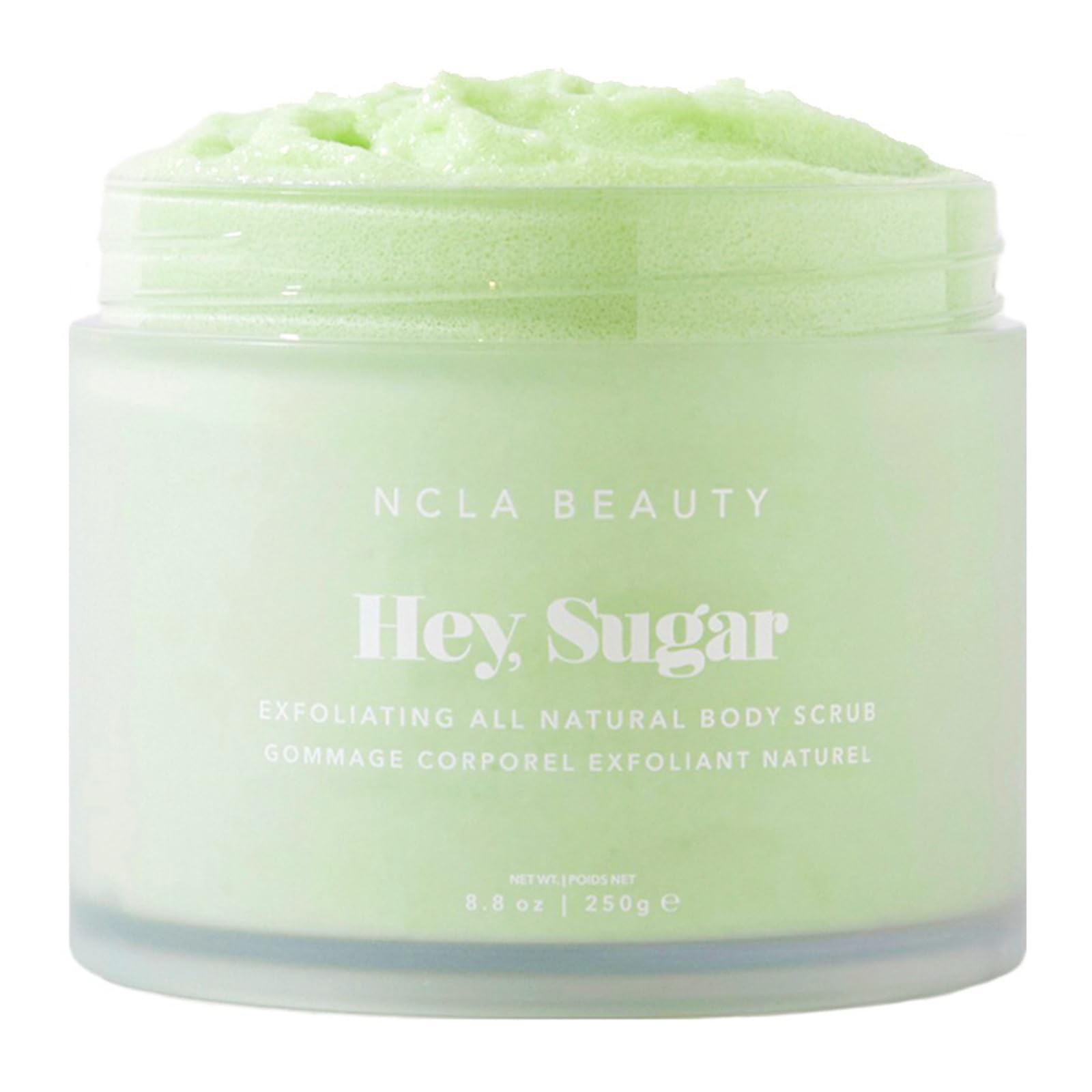 NCLA BEAUTY Hey Sugar All Natural Body Scrub – Moisturizing Exfoliating Sugar Scrub with Mango, Shea & Cocoa Butter, Cucumber – 8.8 oz