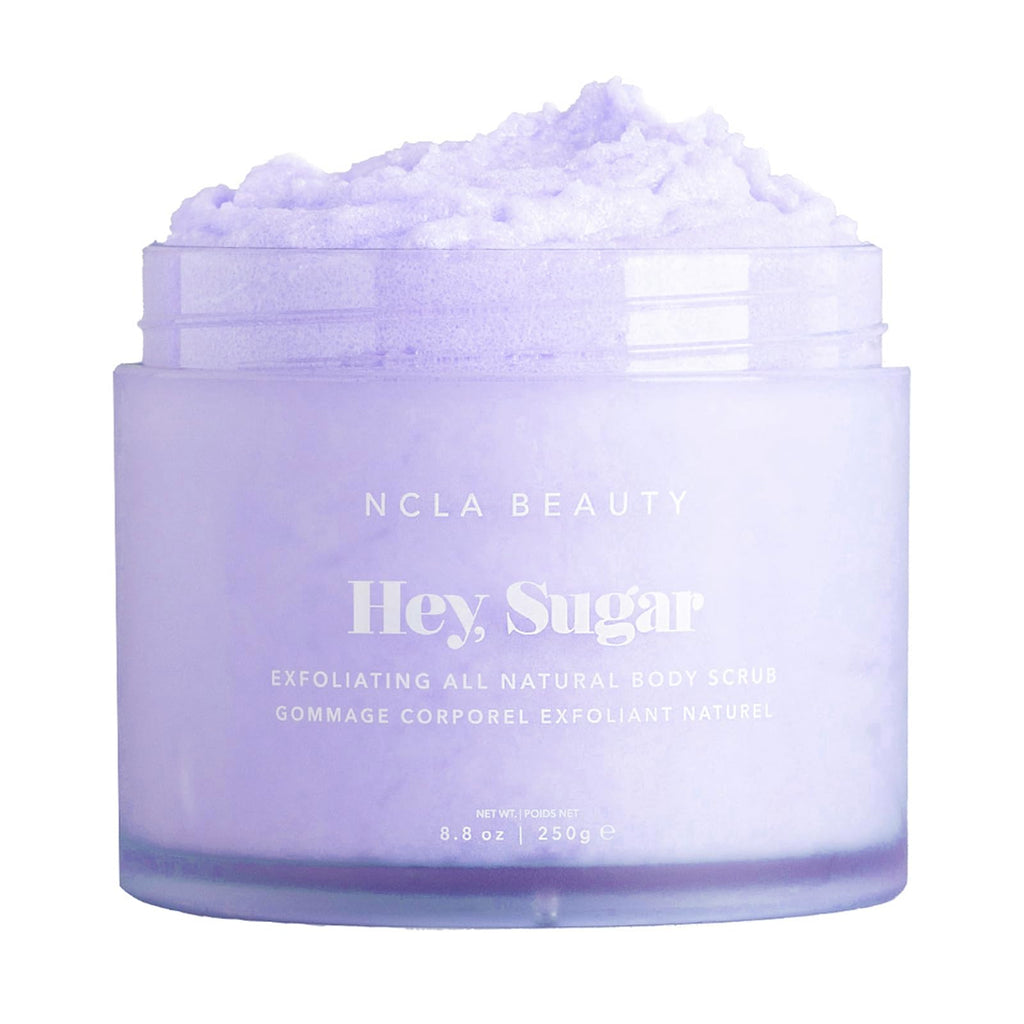 NCLA Beauty Hey Sugar All Natural Body Scrub – Moisturizing Exfoliating Sugar with Shea, Cocoa & Mango Butter (Birthday Cake) 8.8 oz