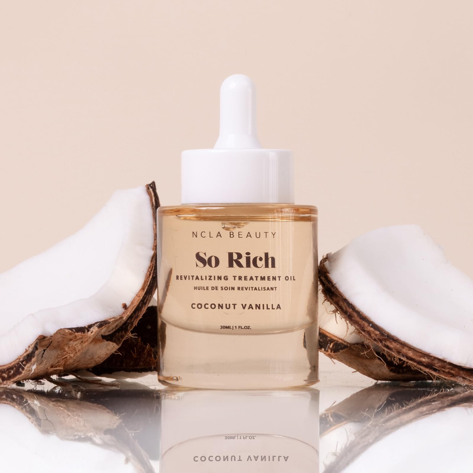 NCLA Beauty So Rich Revitalizing Treatment Oil - Coconut Vanilla Cuticle Oil with Vitamin E, 1 oz
