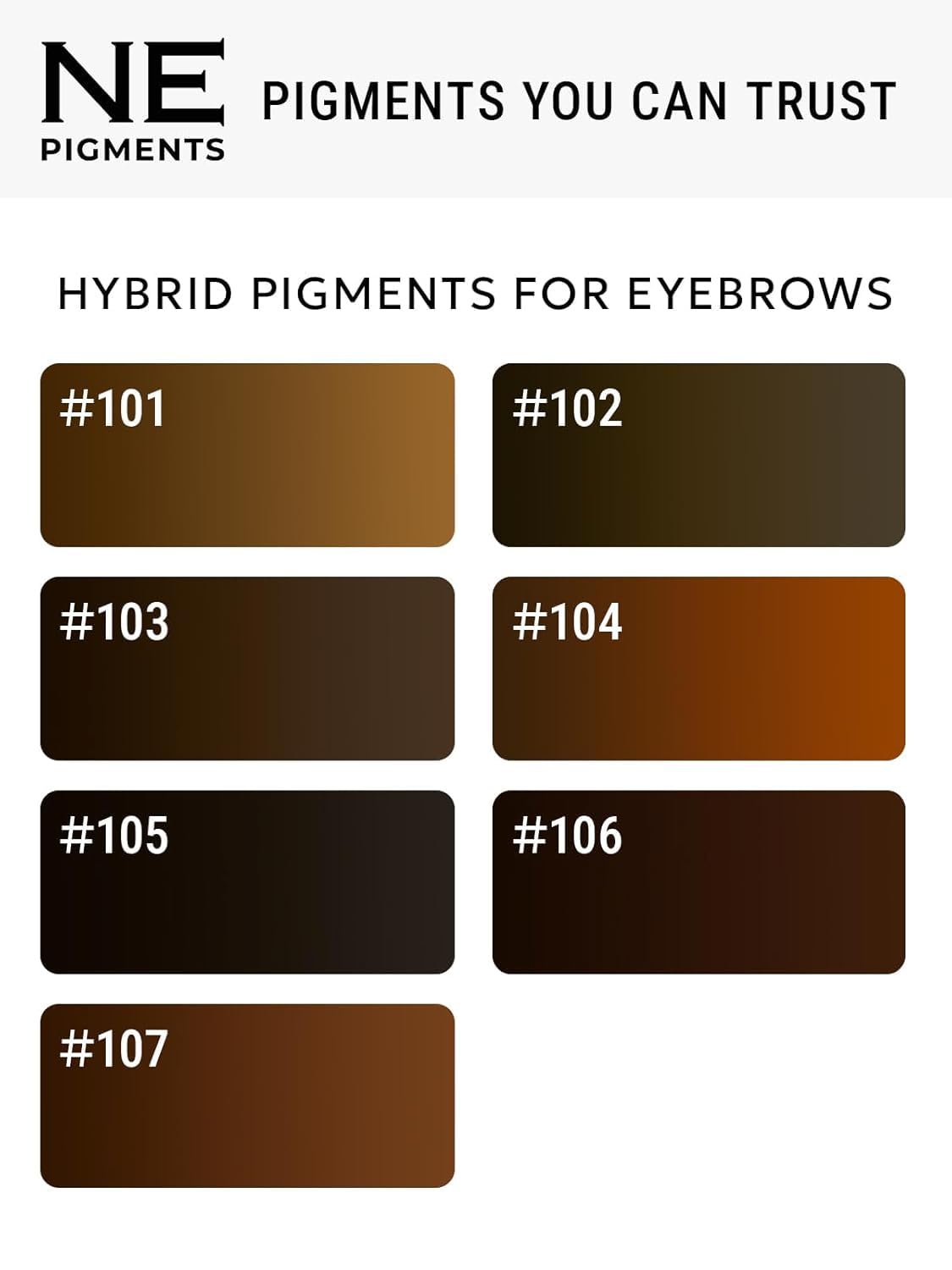 NE PIGMENTS #101 Warm Light Brown New by Elena Nechaeva – Permanent Tattoo Ink Pigment